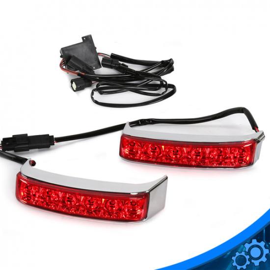 LED-Satteltaschen mit Lauflicht, Bremslicht und Blinkern Passend für Harley Road Glide 2014-2024
