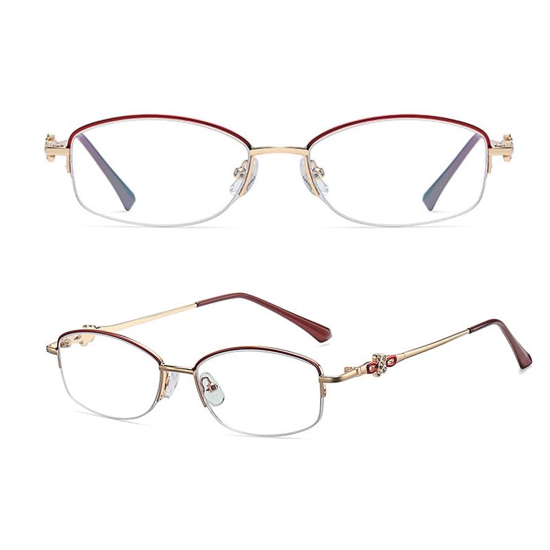 Reading Blue Light Single 750 [NEGISU] Women's Glasses, Stylish, Blocking, Portable, Ultra-Thin Lenses, Vision, Purple/Pink
