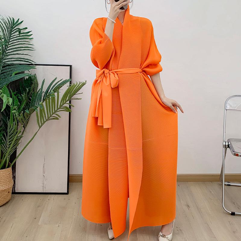 Brand Women's Plus Size Color Block Batwing Sleeve Long Trench Coat