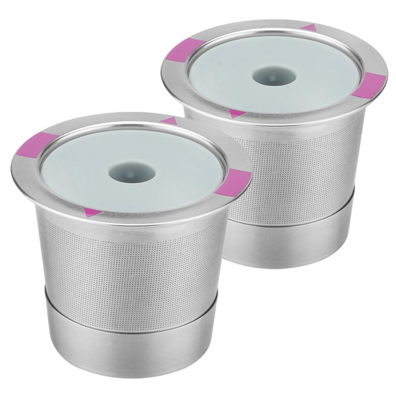 Stainless Steel Reusable K-cup Coffee Filter Capsules Portable Household Accessories Kitchen Tool Creative Little Coffee Filters