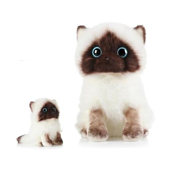 Cat Stuffed Toy Cat Ragdoll Perfect Present Gentle Touch Cat Figurine Soft Cool Gift Realistic Stuffed Toy Cute Realistic Sleeping Cat Car Room