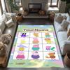 Peppa Pig Customized Name Area Rug Design for Living Rooms Foyer Dormitory Bedrooms Anti-slip Rug Anime Office Decor
