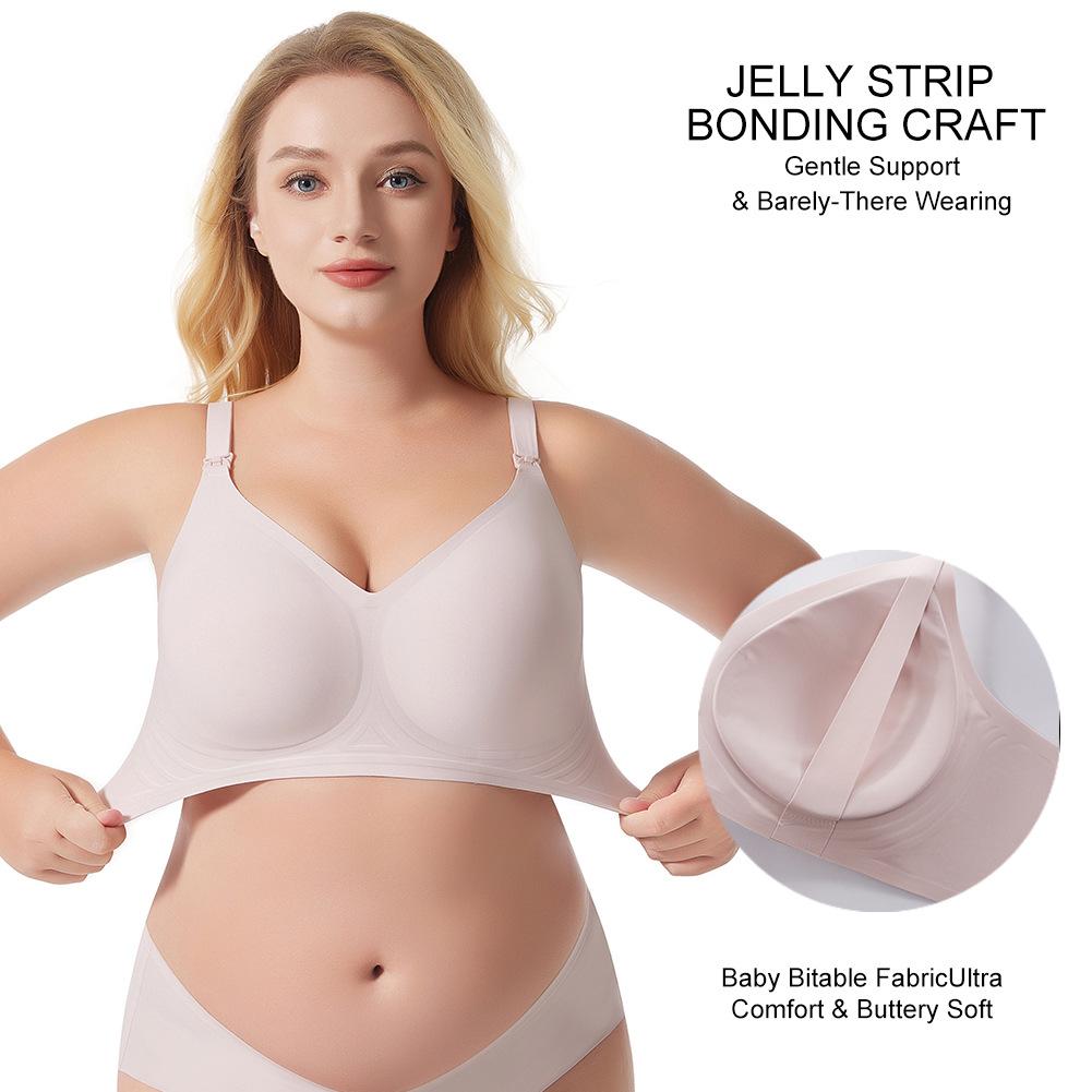 Seamless Nursing Bra in Plus Size Wire-Free Premium Full-Cup Design Soft Comfort
