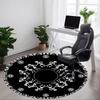 1pc Skeletal Celebration Office Round Area Rug,  Mat Suitable For Office, Under Office Chairs Bedroom Living Room Home Decor, Room Deco
