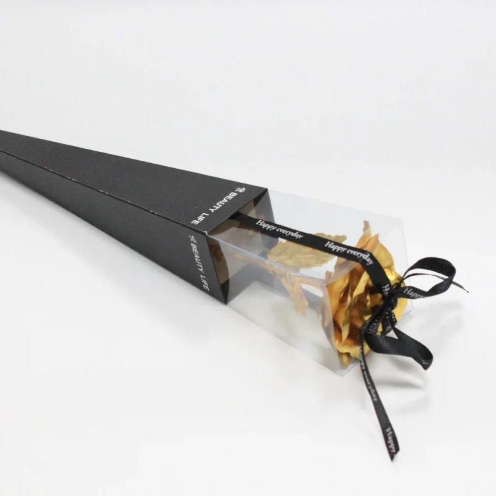 Flores Artificiais Douradas Rosa Banhada a Folha de Ouro 24K Presente de Dia dos Namorados para Esposa Casamento Dia das Mães Amor Eterno Rosas Douradas