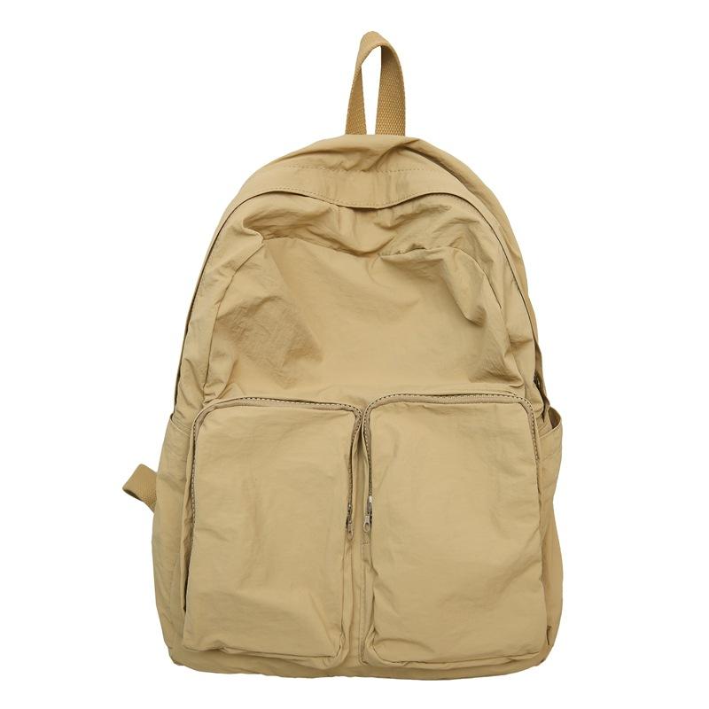 

Жіночий легкий рюкзак однотонний чоловічий дорожній рюкзак великої місткості хакі