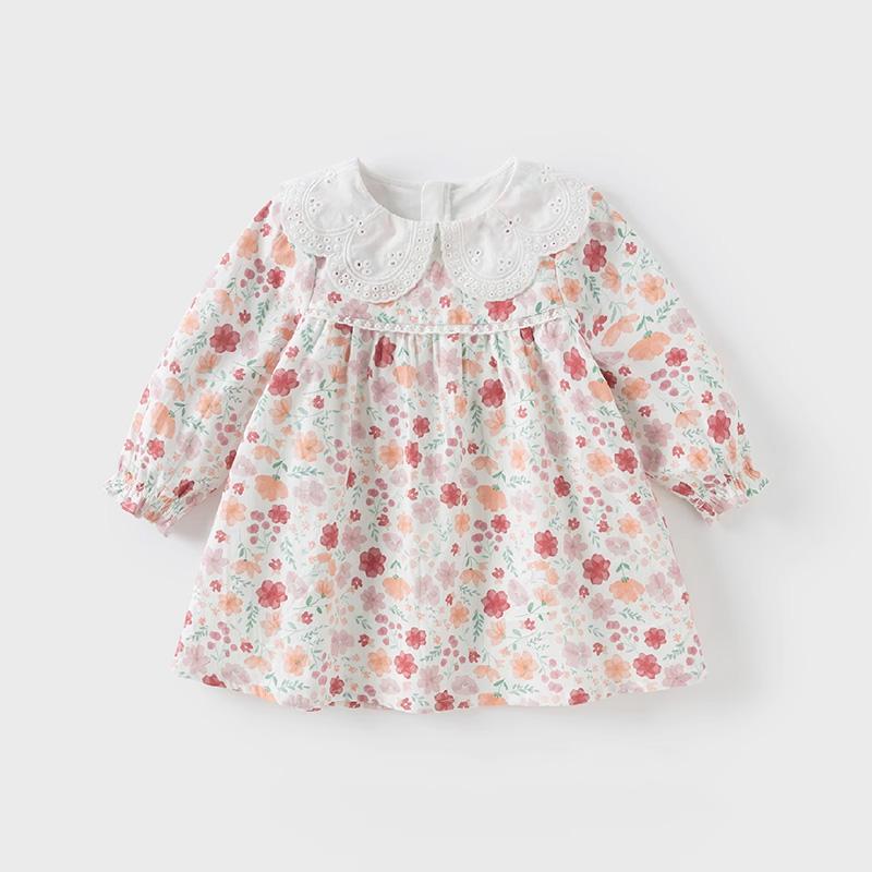 David Bella Children's Dress Spring Dress Girls' Sweet Printed Floral Skirt