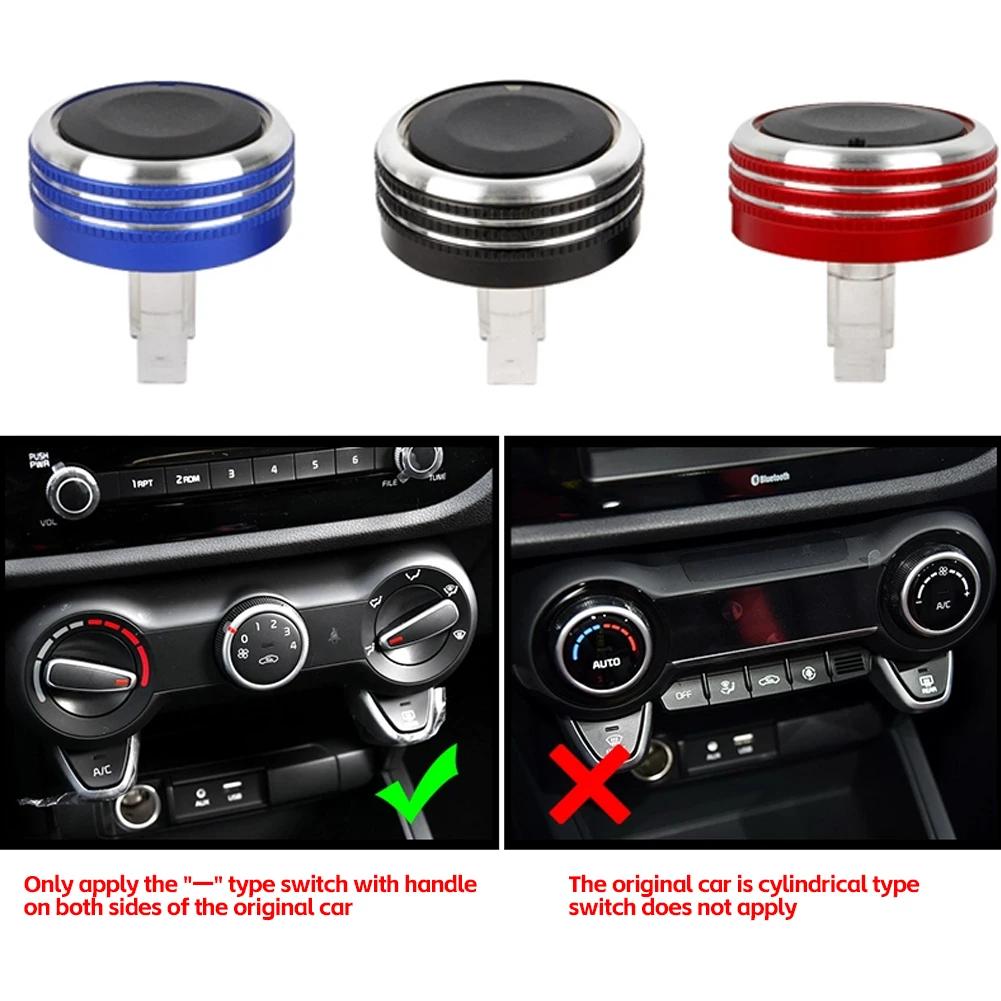 2PCS Car Air Conditioning Knob for Kia Rio K2 KX Cross AC Heat Control Switch Knobs for Hyundai Solaris 2017 2018 2019 2020 2024