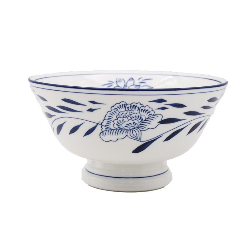 Korean Style Blue Line Ceramic Noodle Bowl