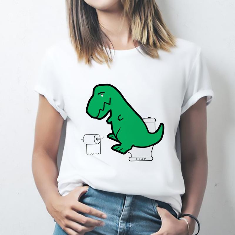 

Ladies Graphic Kawaii Clothes Casual Printed Female Personality Tops 2025 New Short Sleeve Summer Female Tees Basic Tshirts S білий