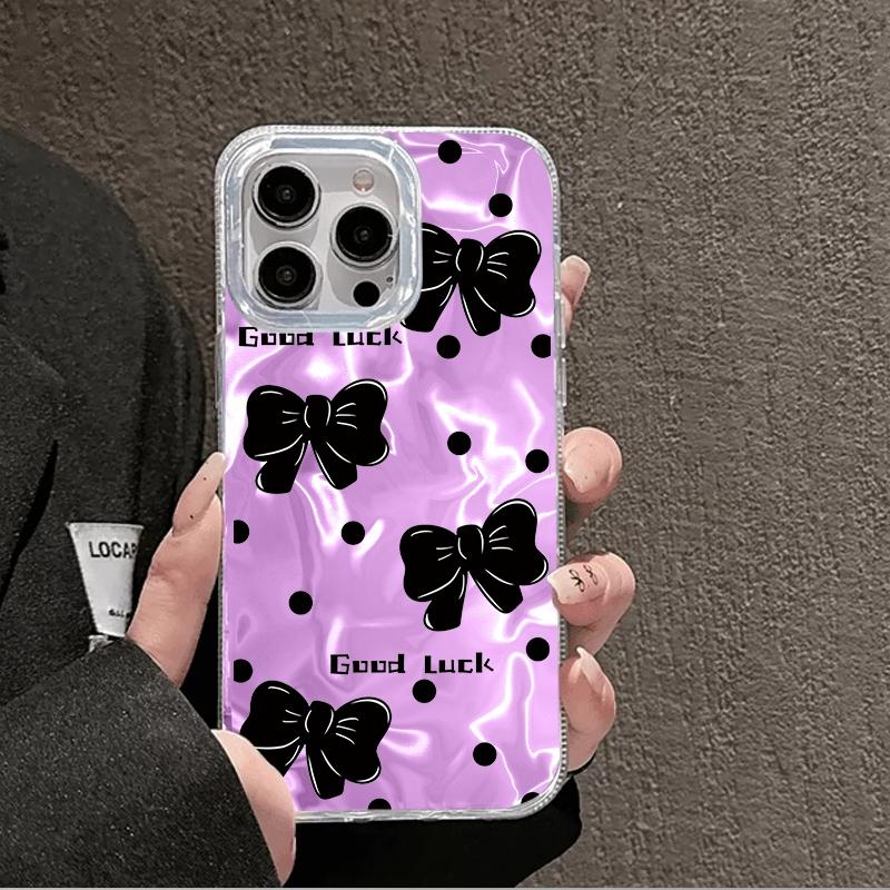 Colorful Love Heart Bow Girls  Phone Case For Apple iphone 15 16 14 13 Pro Max 16e 12 11 7 8 Plus XR SE Shockproof Fundas Cover