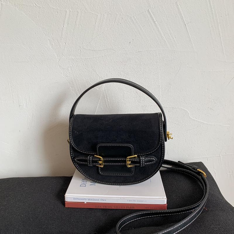 Niche Texture Handbag Bag Women's New Autumn and Winter Shoulder Messenger Bag High-end Retro Saddle Bag