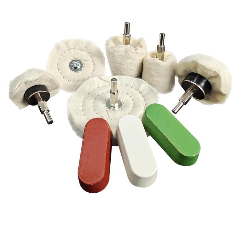 6-Piece Polishing Flap Wheel and Wax Set for Metal Grinding