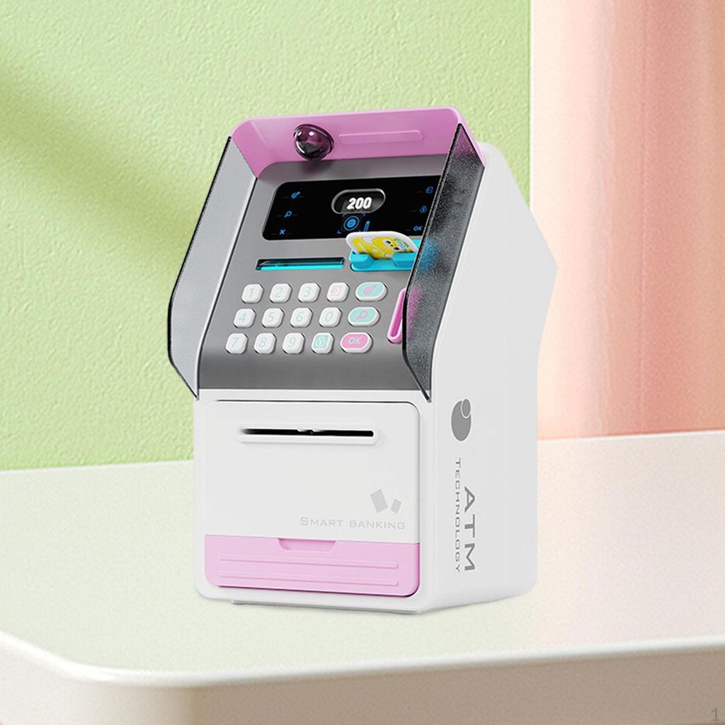 ATM Piggy Bank Auto Scroll Machine Simulation Face Recognition Children Saving Toy
