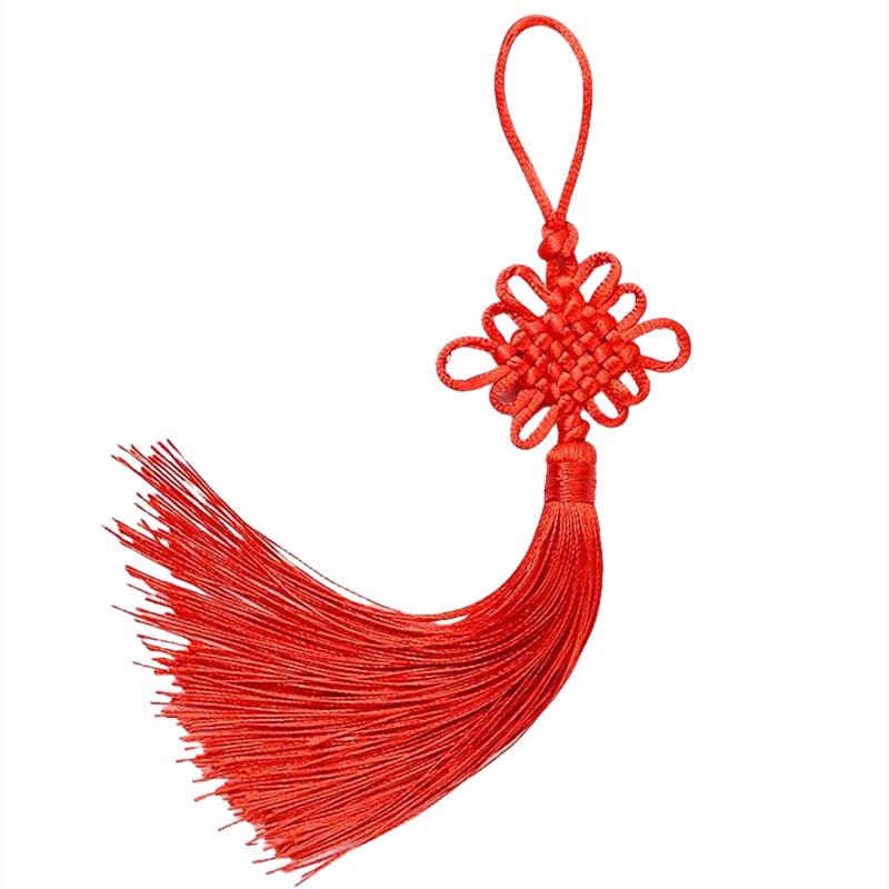 Lanterna Nodo Cinese Ornamenti con Nappa – Set di 6 Decorazioni Rosse da Appendere con Spedizione Gratuita