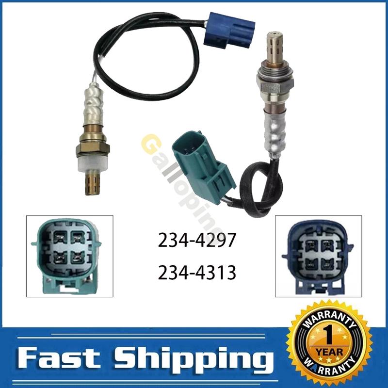 2pc O2 Oxygen 02 Sensor For 2005-2012 Nissan Frontier Pathfinder Xterra 2012- NV1500 4.0L Upstream Downstream 4 Wires Lambda