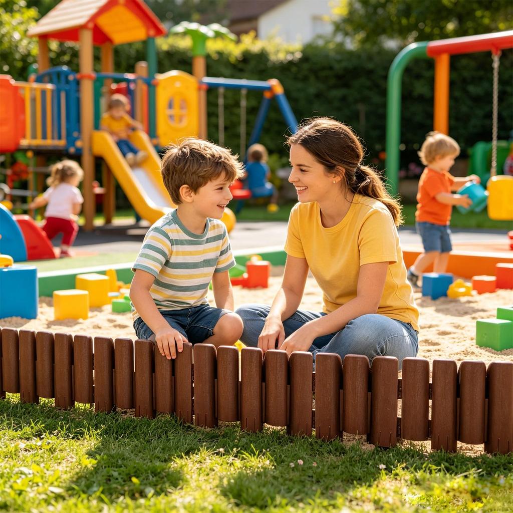 Garden Fence 5 Pieces Decorative Black Flexible Guard Strip Lawn Edging For Outdoor Outside Patio Yard Backyard Walkway Pathway