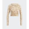 adidas Aop 3s Crop Top   Beige Iy0780