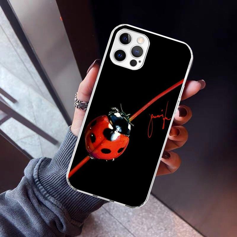 Insect Seven-Star ladybug Phone Case For iPhone 17 Air 11 13 Mini 14 15 Plus 16 12 Pro Max 16E SE 7 8 Pattern Soft TPU Back Cove