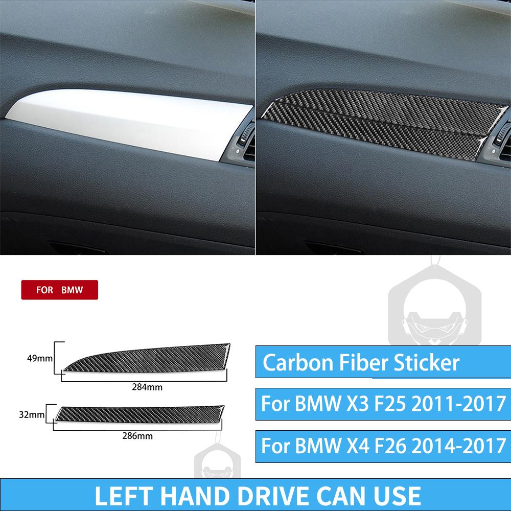 For BMW X3 F25 2011-2017 For X4 F26 2014-2017 Accessories Interior Dashboard Gear Outlet Full Set Kit Carbon Fiber Cover Sticker
