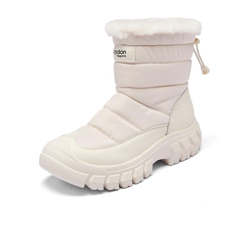 Augustine snow boots women's 2025 new winter piled thickened cotton shoes platform outdoor white casual short boots