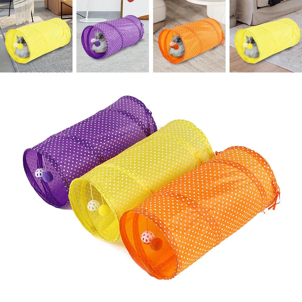 Pet Cat Tunnel Training Interactive Hiding Running Foldable Play Center Cat Toy for Ferrets Bunnies Kitten Rabbits Puppy