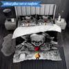 Scary Clown Horror 3pcs K-pop Music Group Bedding set,Ideal for Bedroom, Dormitory,Including Duvet Cover And 2pcs Pillowcases,Fan Gifts