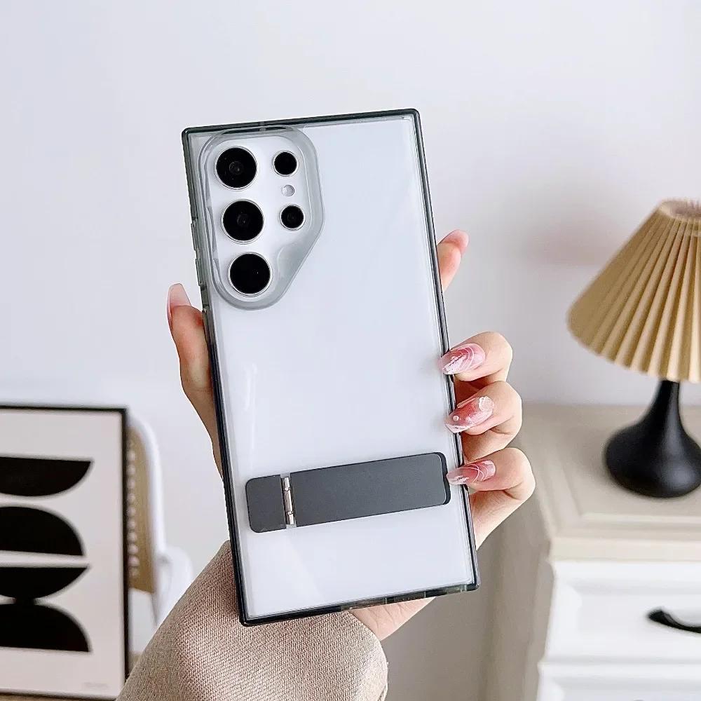 Transparente Unsichtbare Halterung Handyhülle für Samsung Galaxy S25 S24 Ultra S25 S24 S23 Plus S25 + Halter Schutzhülle Klar