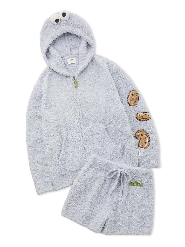 Gelato Pique Sesame Street Cookie Monster Hoodie Shorts Set Blue & (PWNT245030) Women's