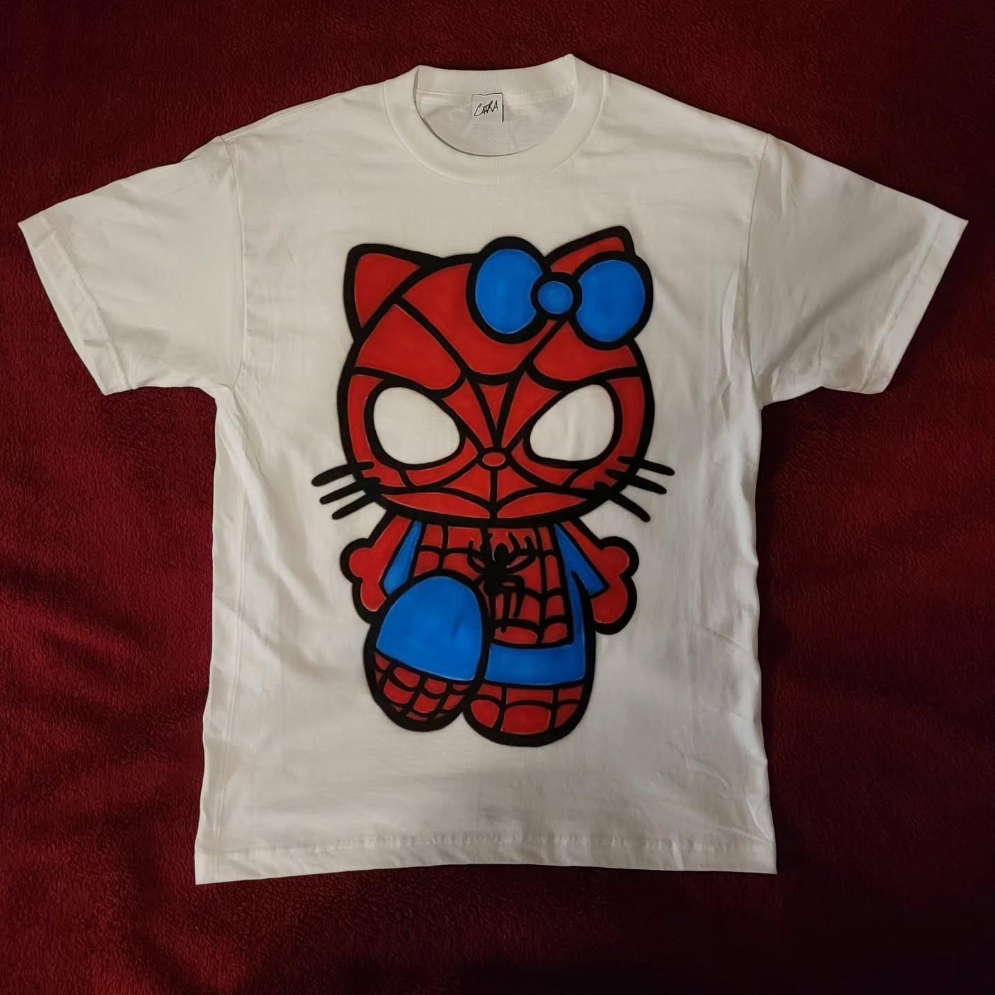 SPIDER X HELLO KITTY Graphic T-shirt S-5XL S