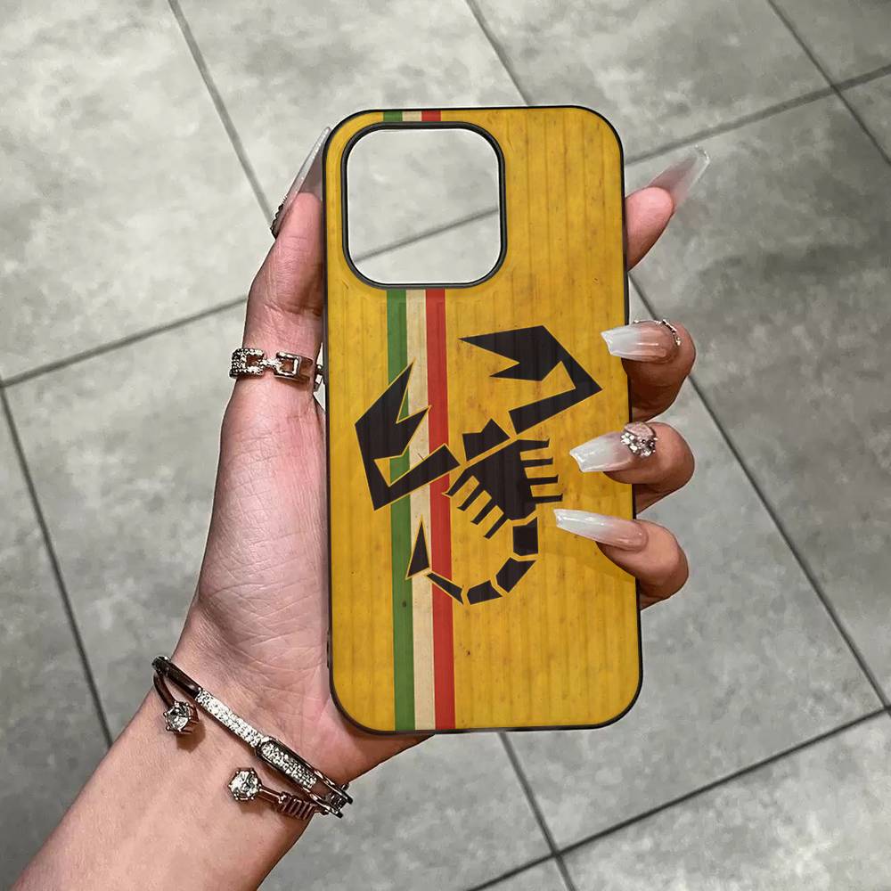 A-AbarthS-S LOGO Soft Corrugated Transparent Phone Case For IPhone 17 15 16 11 12 13 14 Pro Max Plus Pro