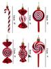 Cross-Border Dragon Tiger Christmas Ball Set: Red & White Lollipop Candy Ornaments for Christmas Tree Decorating
