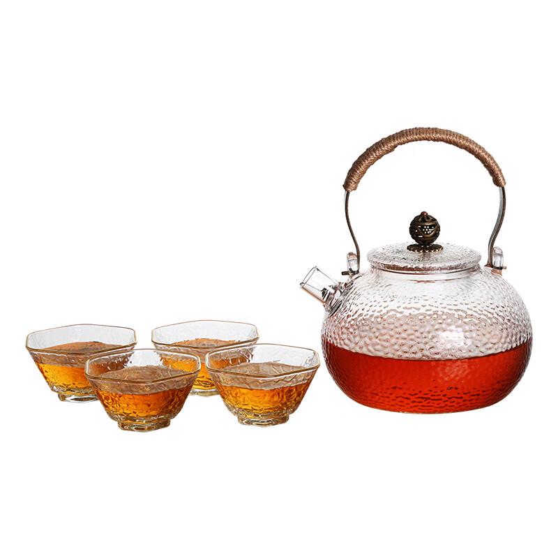 

Guo Zi Xinyu Linglong Hammered Glass Tea Set