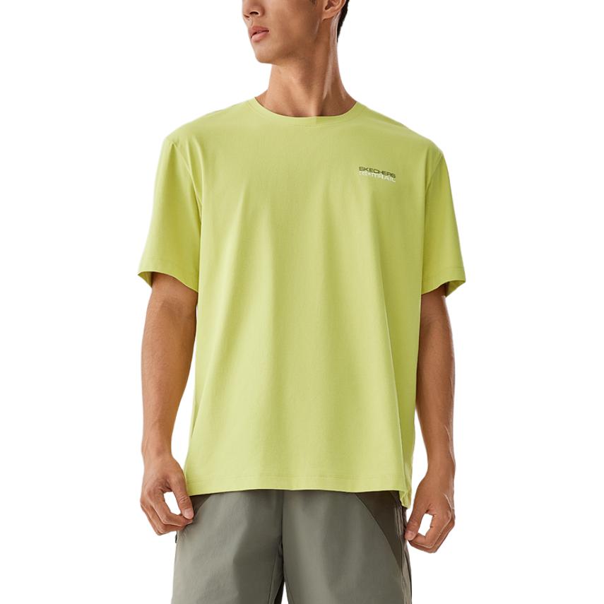 Skechers Casual Loose Round Neck Short Sleeve T-Shirt Men tops Bodhi-Green P225M177-05KK