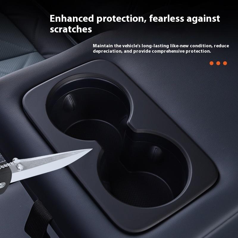 For BYD Leopard 5 Denza B5 Rear Console Cup Holder Bezel Carbon Fiber Interior Decorative Trim Accessories