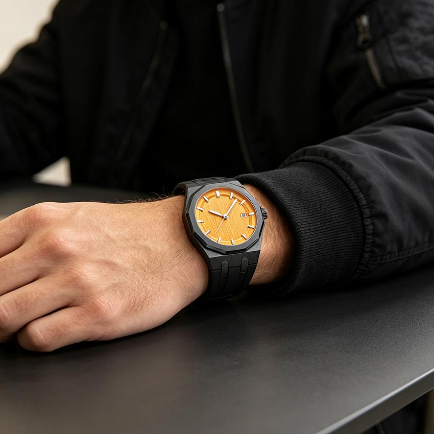 Fashion Minimalist Men's Quartz Watch Casual Silicone Strap Wristwatch for Men Reloj Hombre