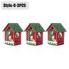 20PCS Christmas Decorations Creative DIY Assembled Cabin Painted Luminous House Christmas Tree Hanging Christmas Hut Ornaments