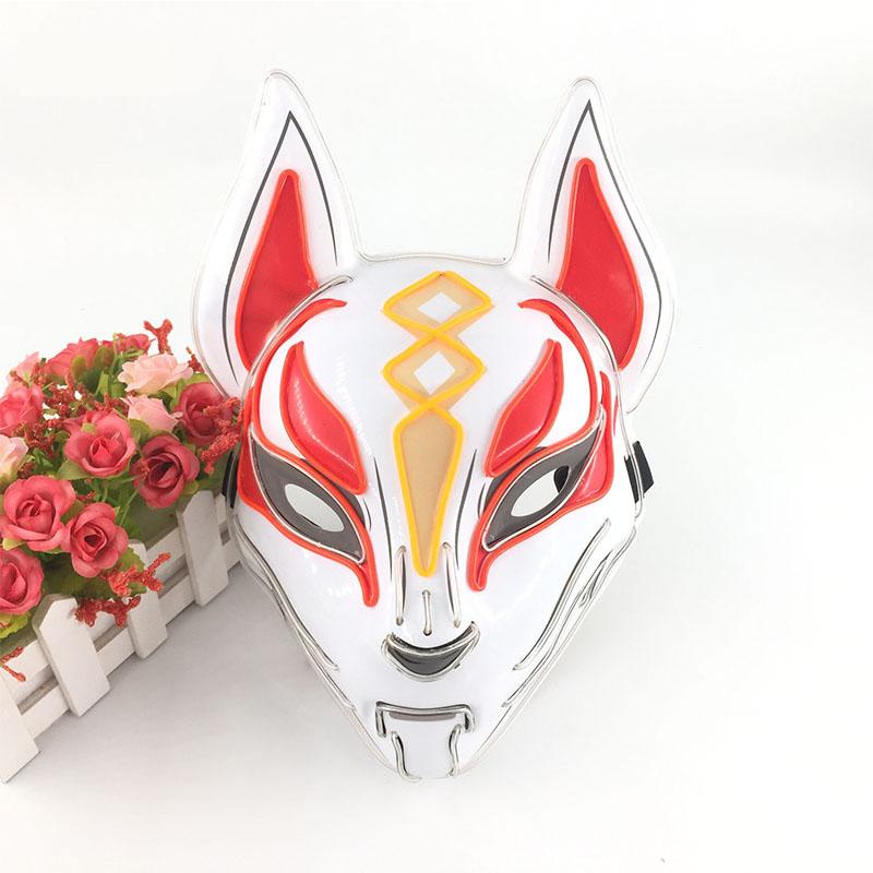 Halloween Game Glowing Mask Led Light Up Mask Cosplay Fox Mask For Festival Halloween Costume Nightclub Flashing Dj Show Props