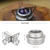 TOMSHOO Outdoor Titanium Alcohol Stove & Rack Combo Set Mini Ultralight Portable Liquid Alcohol Stove with Cross Stand Stove Rac