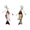 Flexible Jointed Artificial Flexible Joint Fish Keychain Bag Charm for Anglers Handmade Fishing Gear Enthusiast Gift