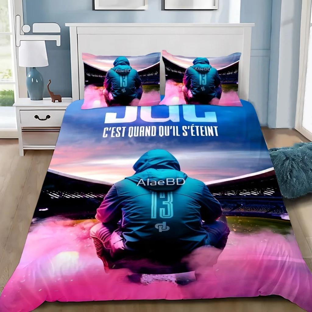 3D tištěné povlečení JuL Rapper JuL C'est Pas Povlak na peřinu Povlak na polštář 2/3 ks 3D potisky Povlaky na přikrývku Jednolůžko Dvojlůžko Velká velikost