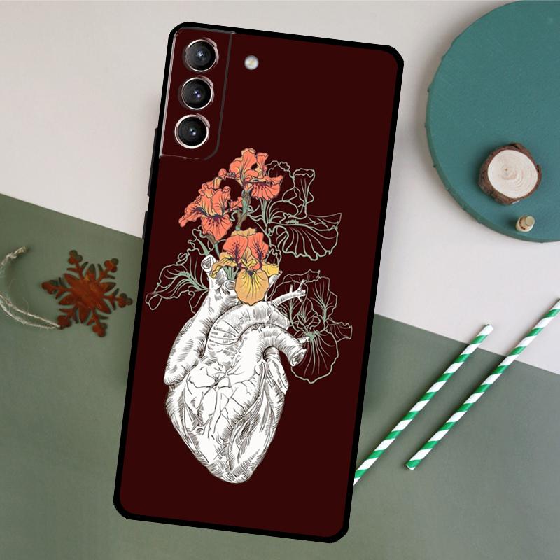 Human Heart Anatomy Phone Case For Samsung Galaxy S26 S23 Ultra S20 S21 S22 S24 S25 Plus S10 S25 FE Back Cover