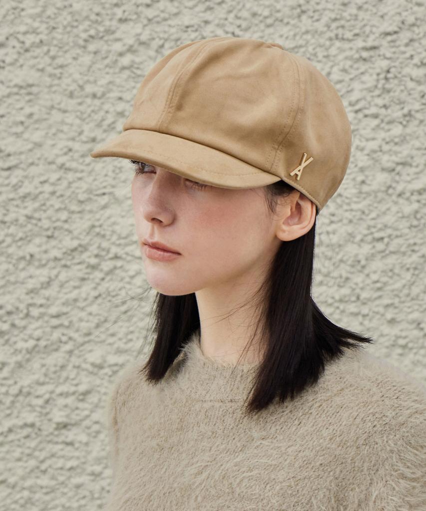 Bajal Va Studded Easy Fit Newsboy Cap Beige