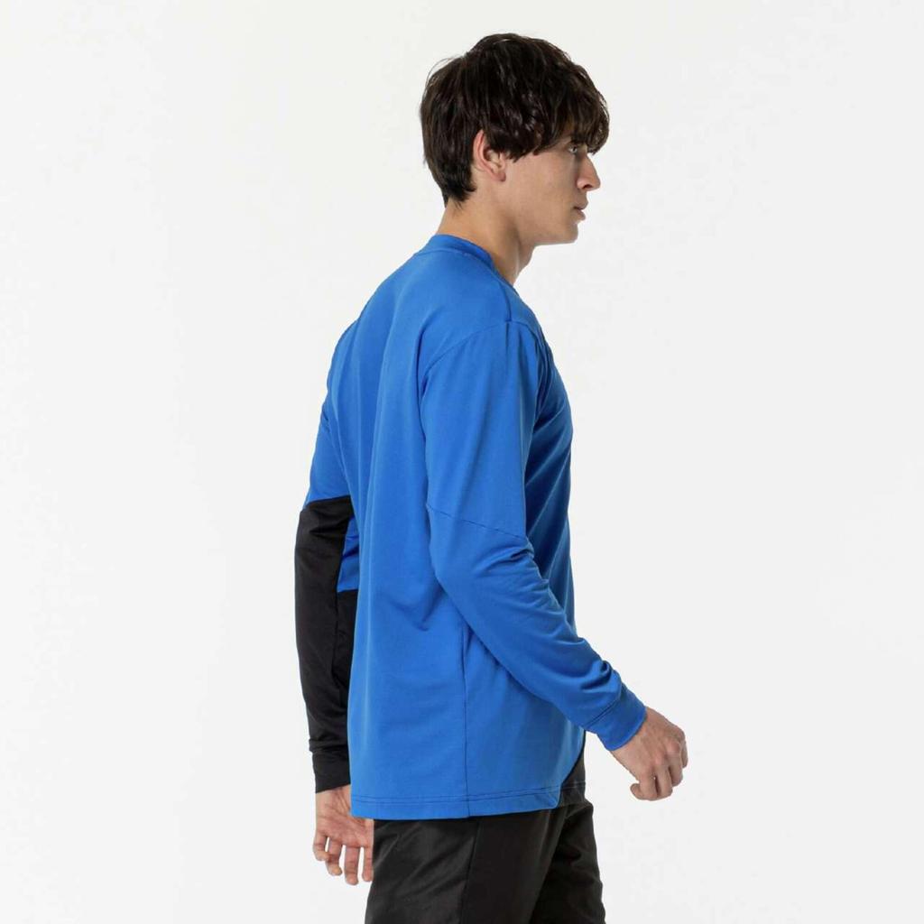 Mizuno Tennis Light Easy To Move Blue X Black Sweatshirt, 62MCB511, Moisture-Wicking, Quick-Drying, In,