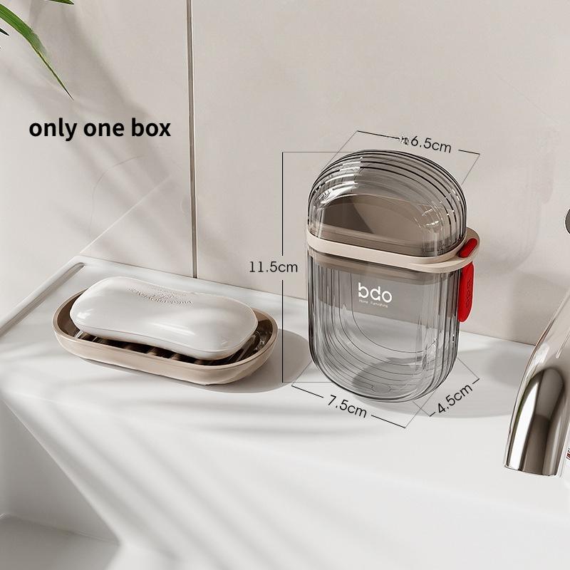 1pc Creative Travel Soap Box Lid Sealed Drainable Portable Small Holder Business Trip Travel Use Waterproof Durable