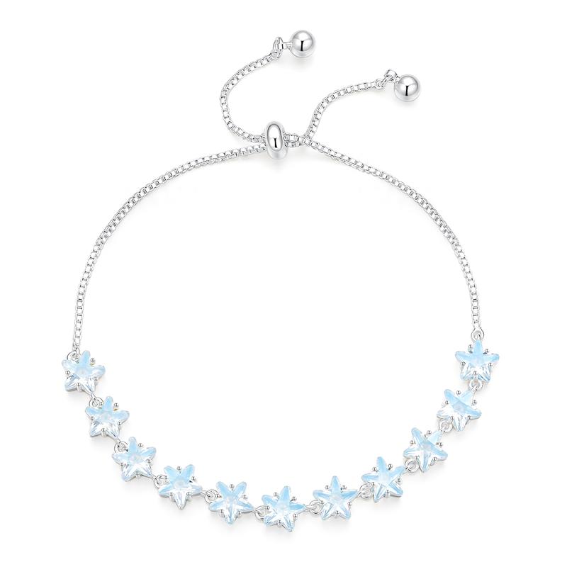 Barbie crystal bracelet [Blue Lucky Star Limited]  element crystal, eleven stars, flashing five-pointed star, light luxury TX2604029 синий