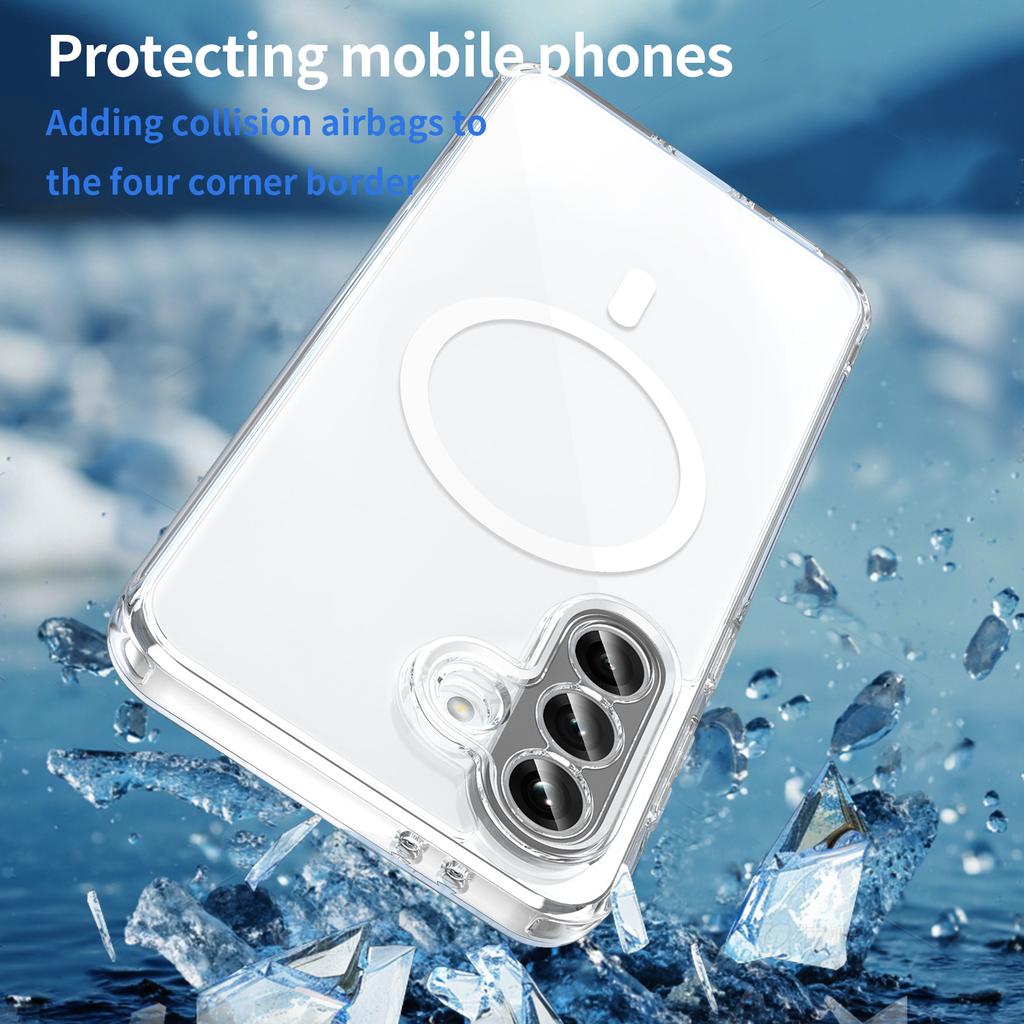For Samsung Galaxy A57 5G Phone Case, Magnetic Shockproof Transparent Cover for Samsung Galaxy A57 5G