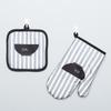 2pc/set  Microwave Baking BBQ Glove Cotton Cute Oven Mitts Heat Resistant Linen Potholders Non-slip Kitchen Cooking Tools Mitten