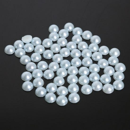 Half-Round ABS Imitation Pearl Beads for DIY Nail Art and Phone Cases