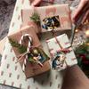 DIY Kraft Tags 60pcs Santa Claus Paper Cards Personalization Merry Christmas Tags  Home Decor
